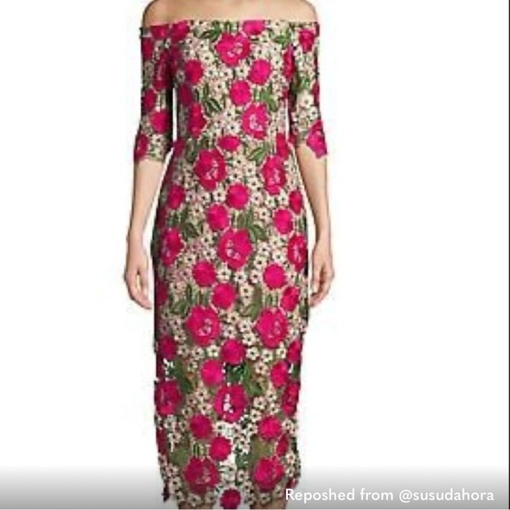 Xscape off shoulder lace dress size 8